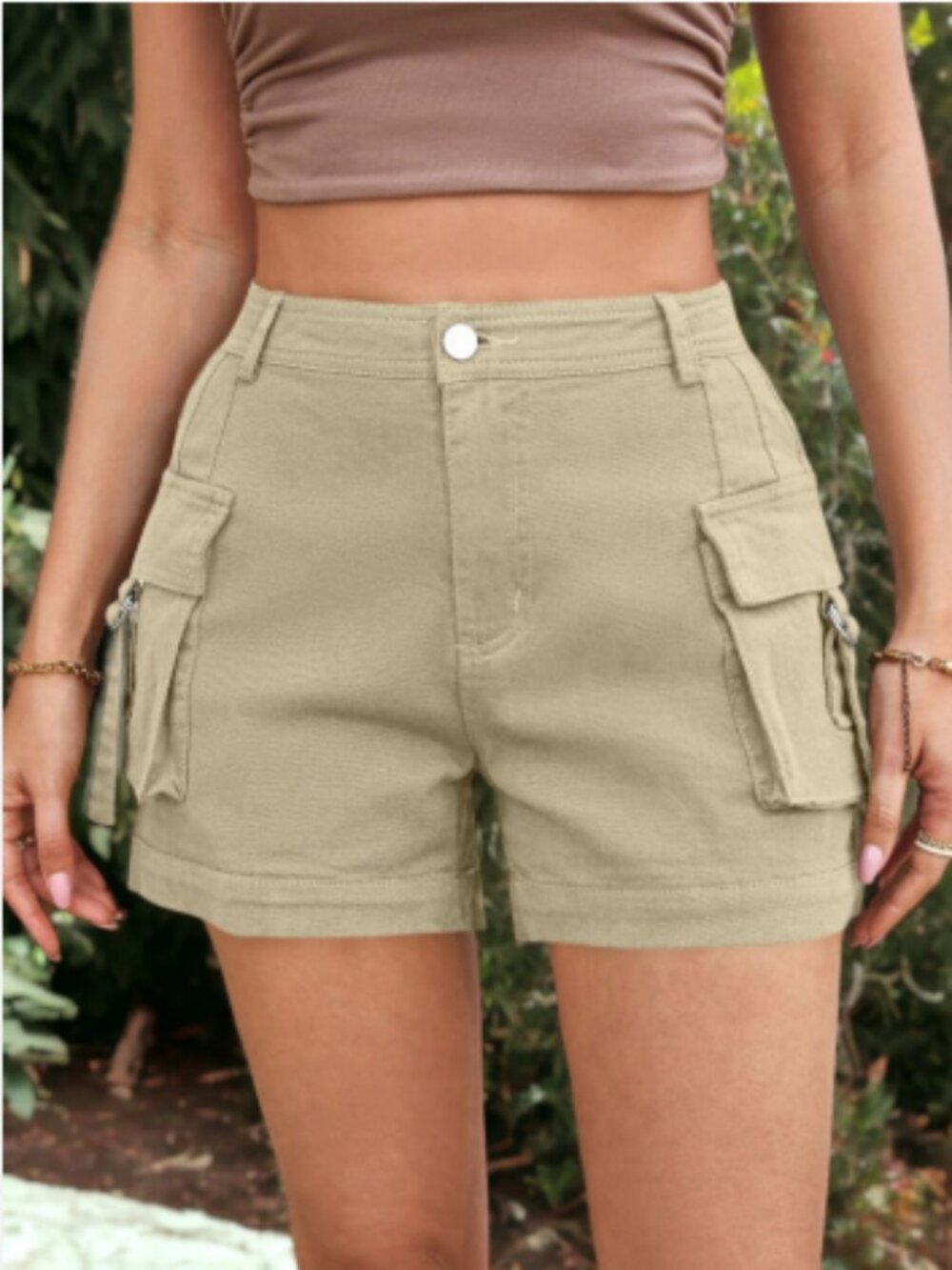 Rue 21 NWT Khaki Cargo Shorts Sz 13/14
